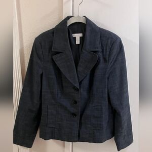 Charter Club Dark Gray Women's Blazer